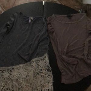 2 long sleeve tops